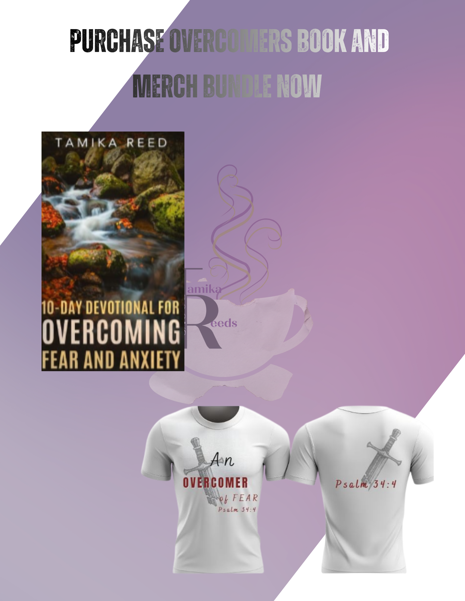 Overcomer of Fear Signature T-Shirt with Book