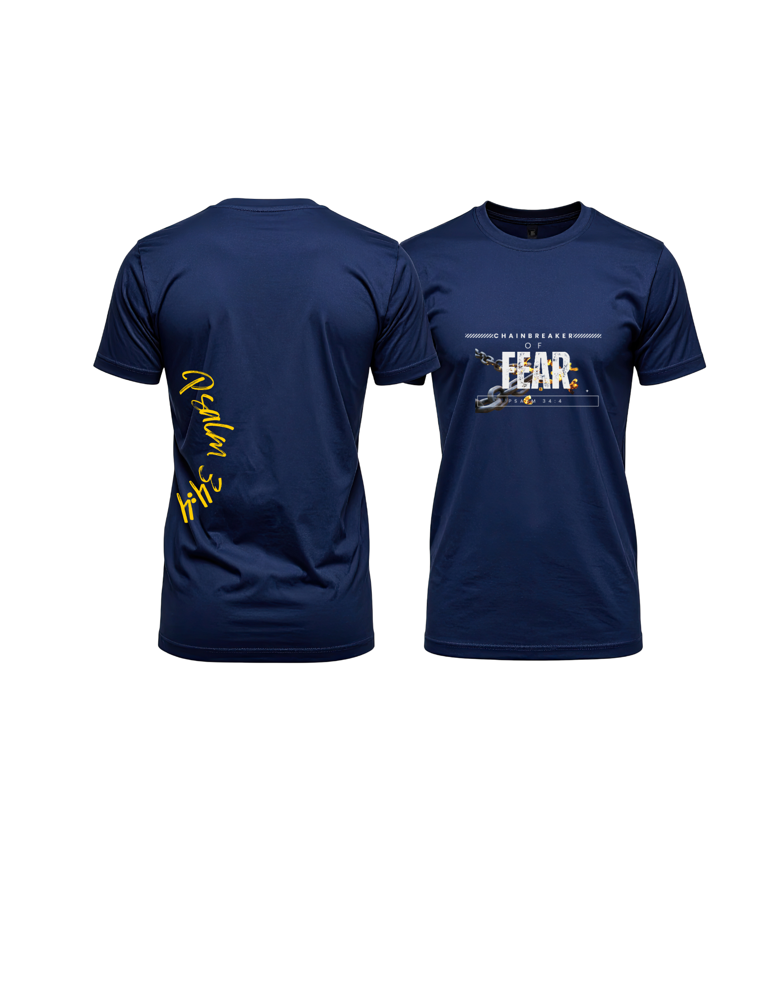 Overcomer Chain Breaker of Fear T-Shirt Gold